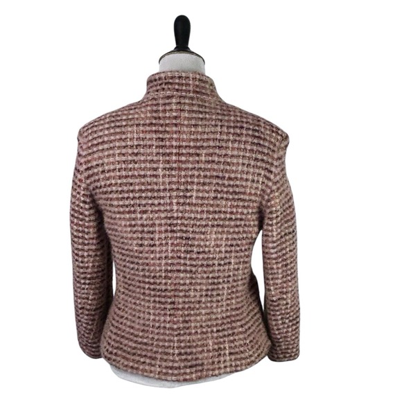 TALBOTS Pink Tweed JACKET BLAZER 16 Wool Office Career Church Preppy Academia - Picture 4 of 16